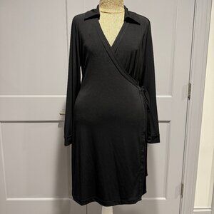 CALVIN KLEIN | Woman's Wrap Dress in black, size 16